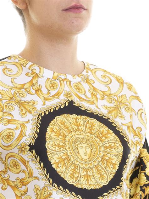 versace print blouses|Versace online buy.